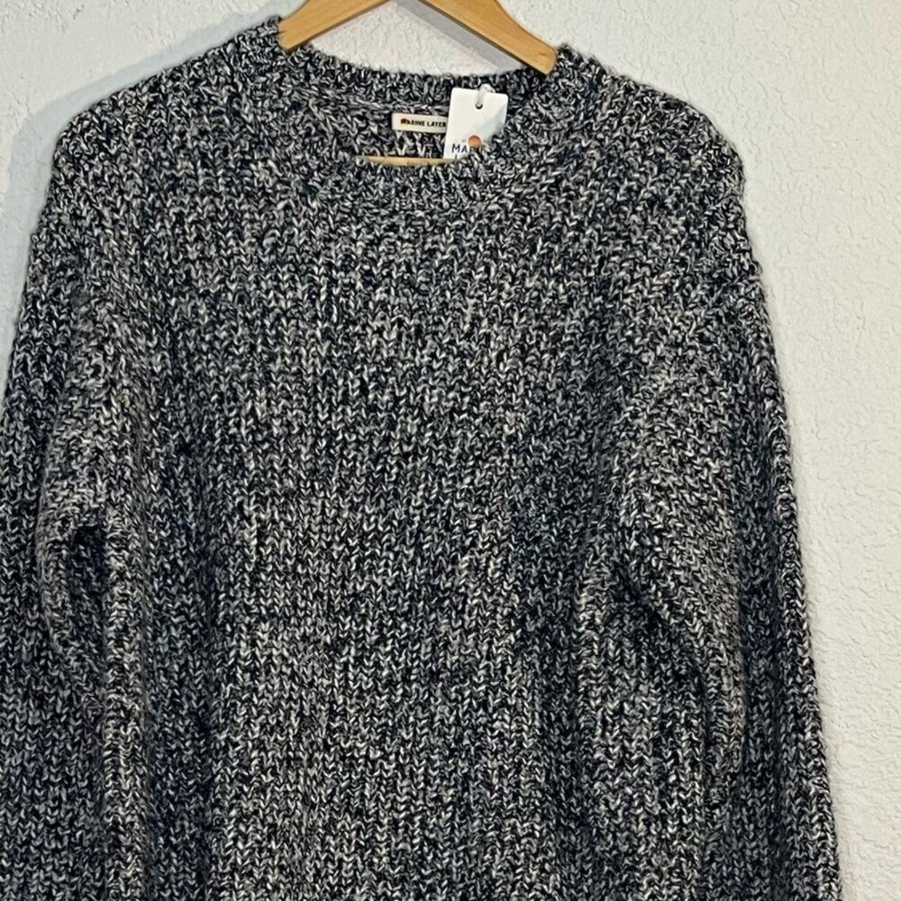 NWT Marine Layer Quinn oversized sweater blue multi Preppy Casual Contemporary - Picture 2 of 9